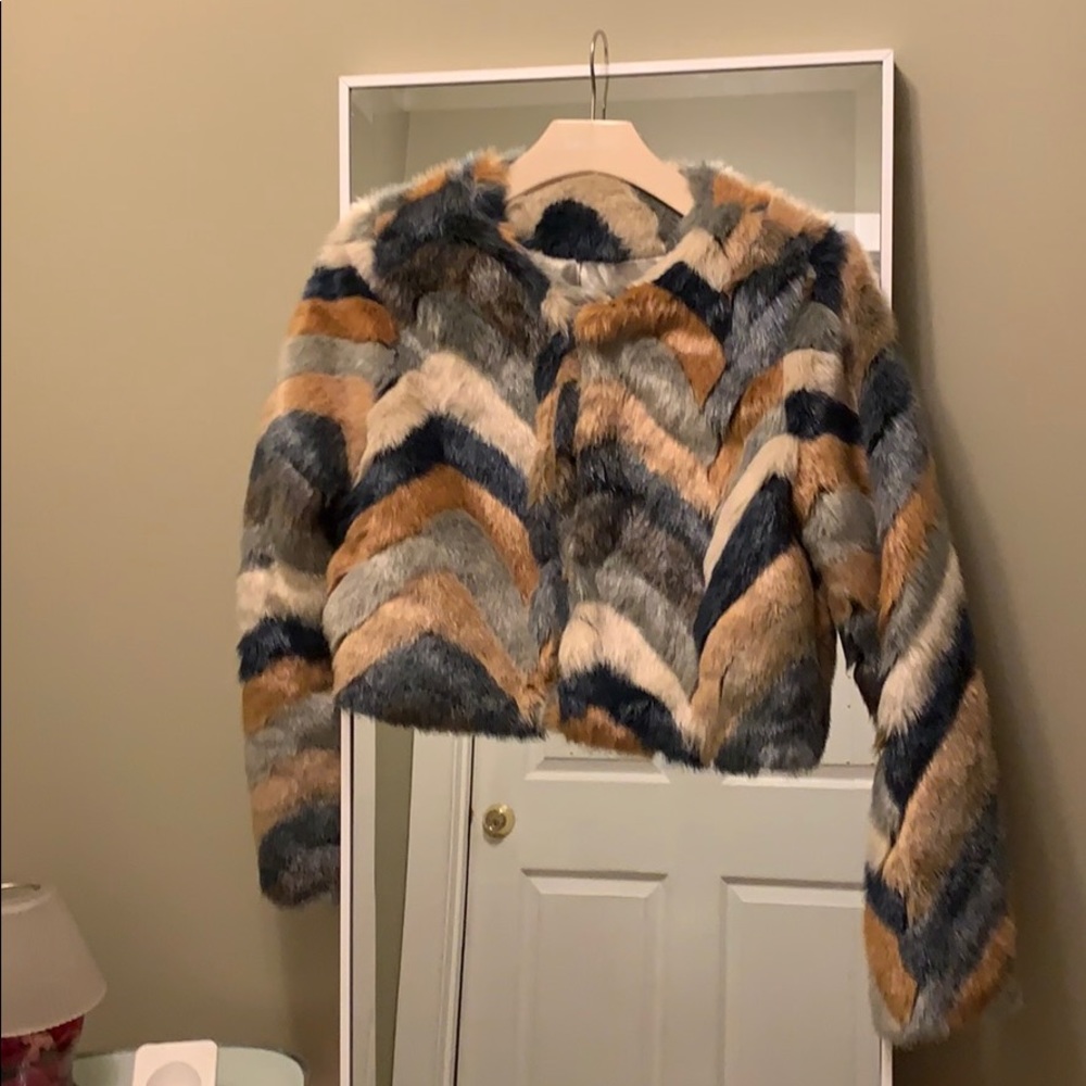 Faux Multicolored Fur